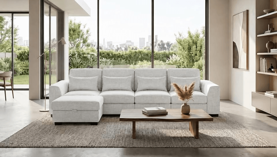 Modern L-Shape Sectional Sofa with Chaise