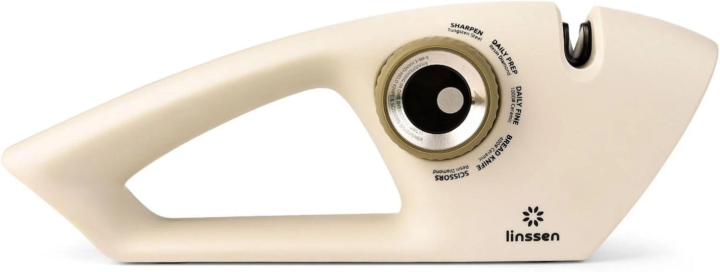 Knife Sharpener 5-Stage Adjustable Diamond Ceramic Steel for Chef Kitchen Knives