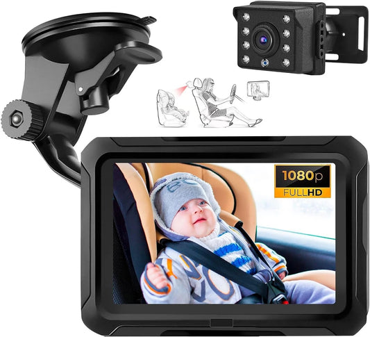 Baby Car Camera Monitor — 4.3" HD Display with Night Vision