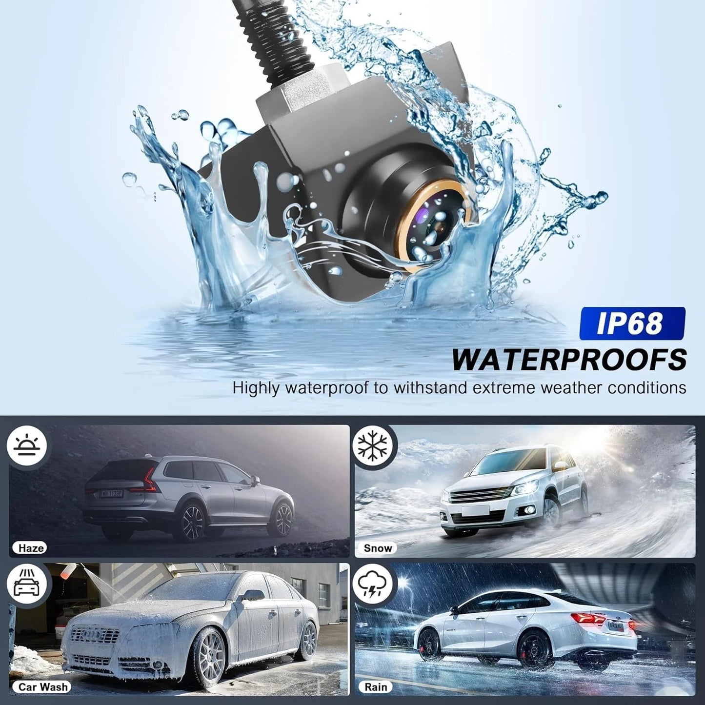 1080P AHD Rear View Backup Camera — Night Vision & Waterproof