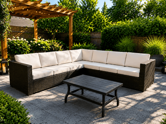 7-Piece Outdoor Wicker Sectional Sofa Set