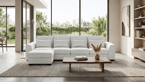 Modern L-Shape Sectional Sofa with Chaise