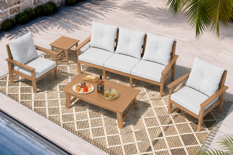 Five-seater outdoor sofa