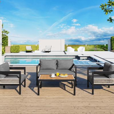 Patio Furniture and Outdoor table - gray