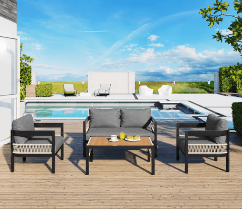 Patio Furniture and Outdoor table - gray