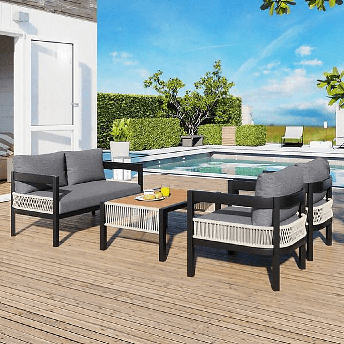 Patio Furniture and Outdoor table - gray