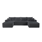 134" Cloud Sectional Sofa with U-Shape Chaise