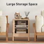 Set of 2 Modern Nightstands with Acrylic Doors