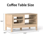 Modern Coffee Table with Acrylic Sliding Door