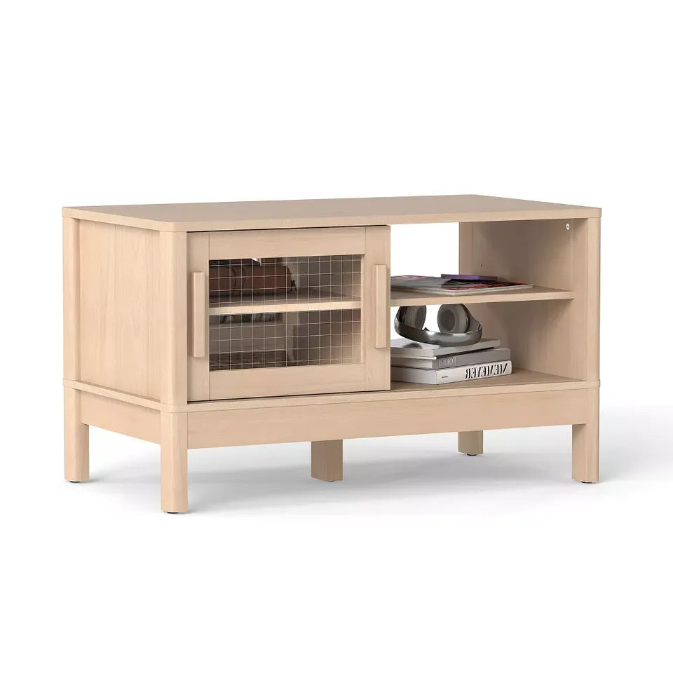 Modern Coffee Table with Acrylic Sliding Door