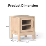Set of 2 Modern Nightstands with Acrylic Doors