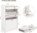 Slim Shoe Storage Cabinet - Hides 10 Pairs, Pet-Proof - White