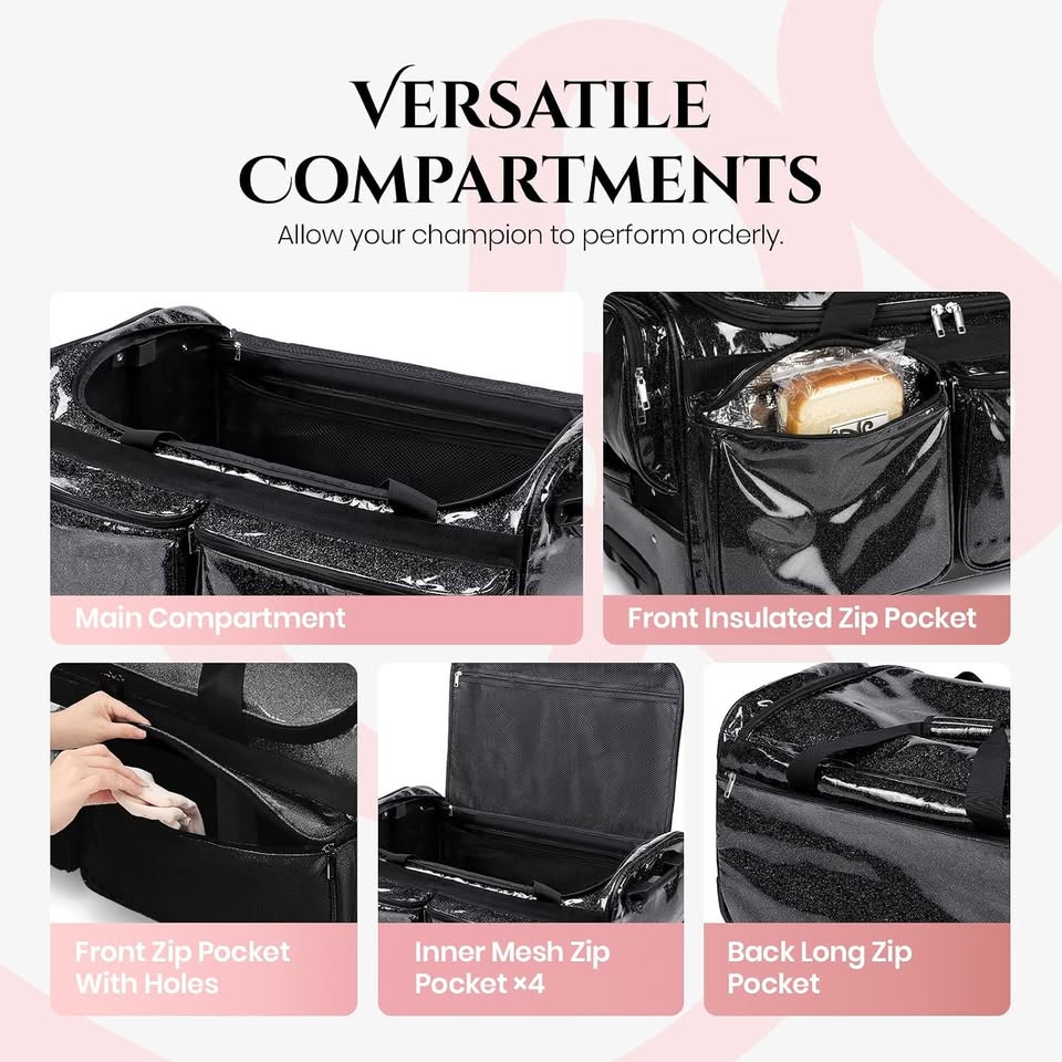23" Rolling Dance Competition Bag with Garment Rack