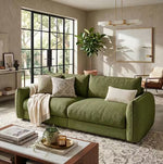 Ayla 90" Moss Green Sofa with Flared Arms