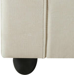 Beige Modular L-Shaped Sectional with Ottoman
