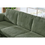 123" Green Corduroy U-Shape Sectional Sofa