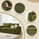 Ayla 90" Moss Green Sofa with Flared Arms