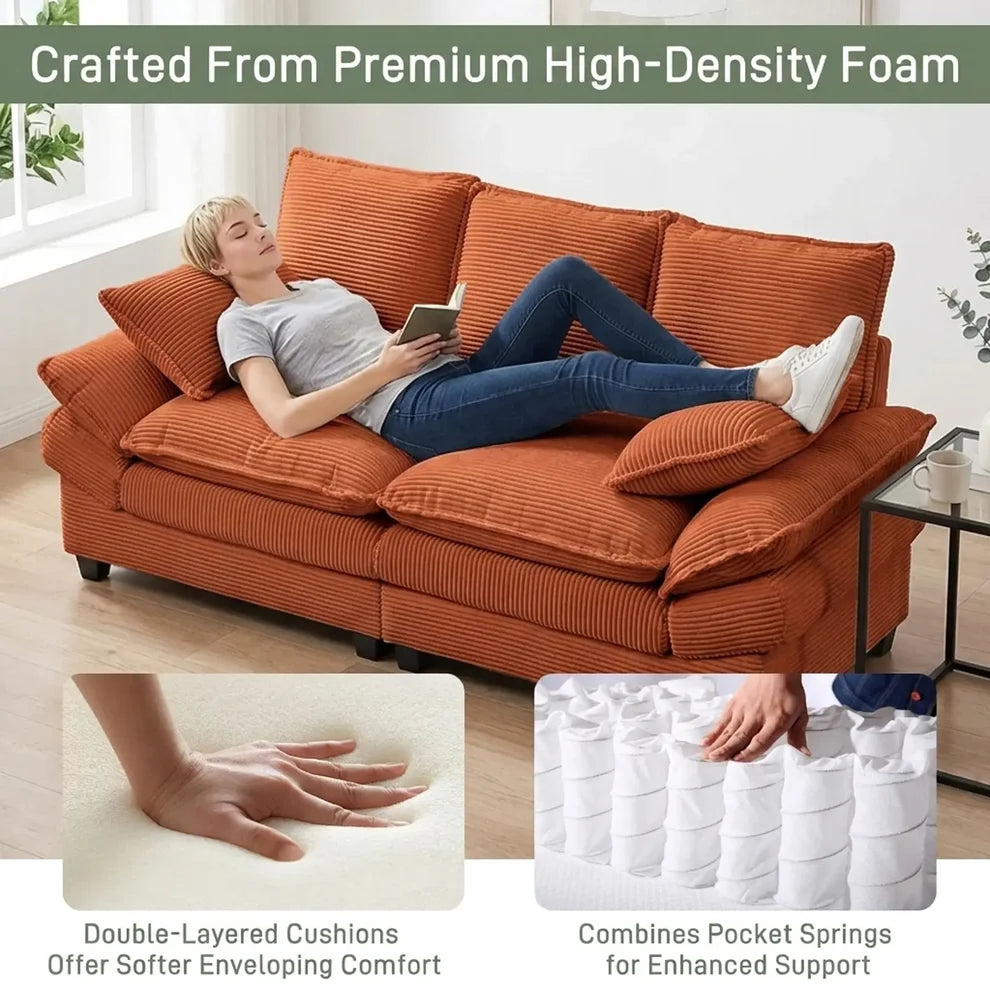 83" Corduroy Loveseat