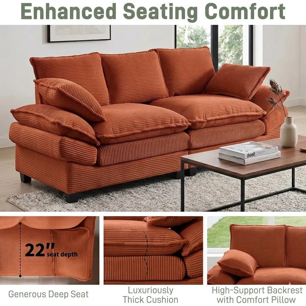 83" Corduroy Loveseat