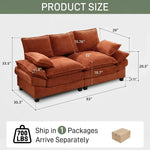 83" Corduroy Loveseat