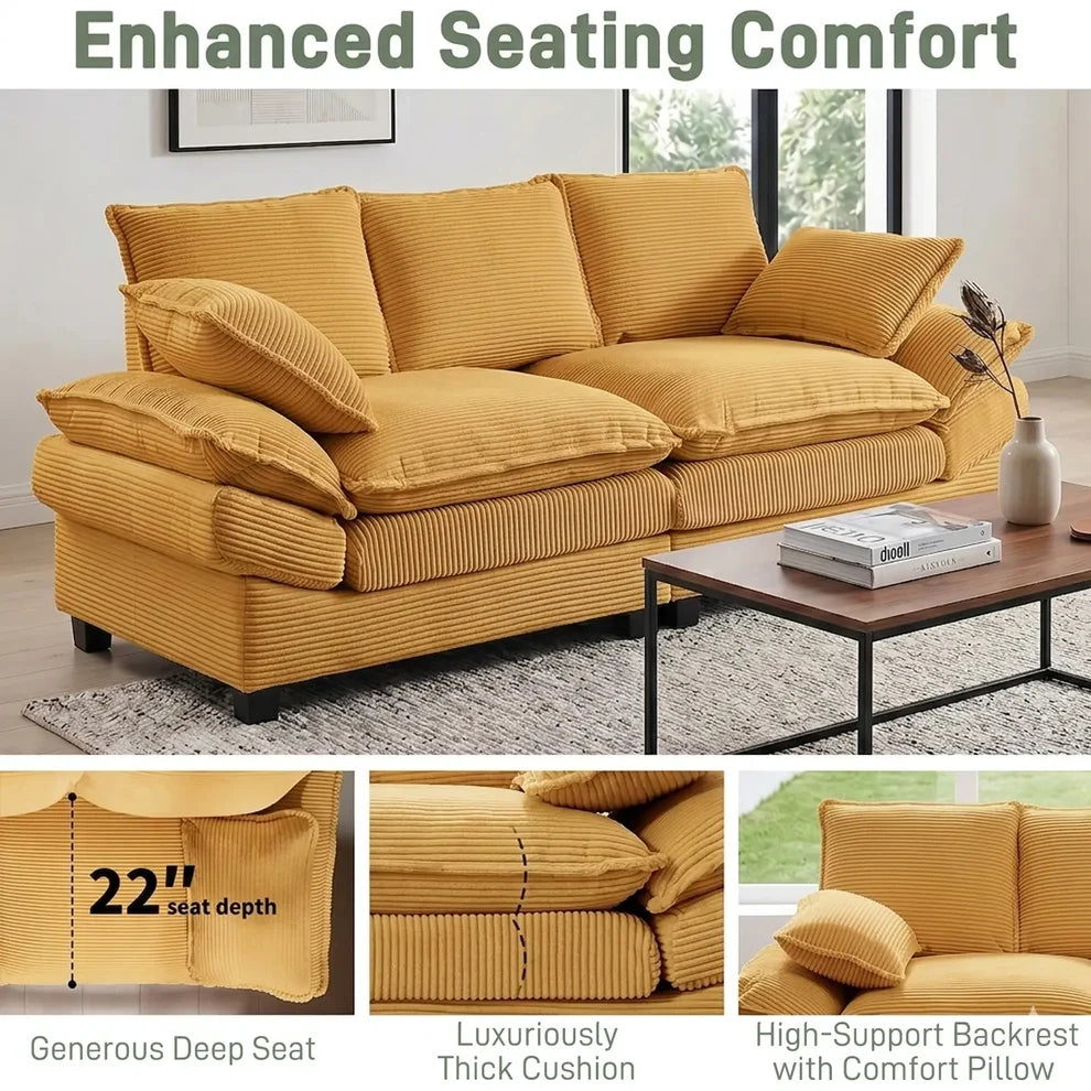 83" Corduroy Loveseat