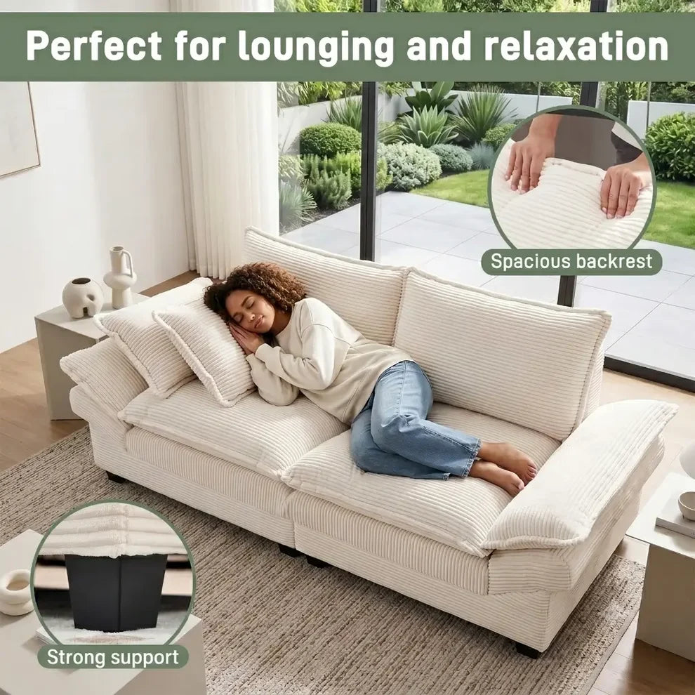 83" Corduroy Loveseat