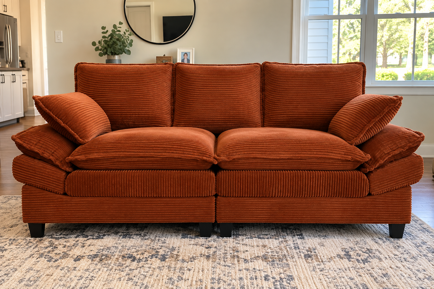 83" Corduroy Loveseat