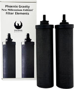Berkey - Phoenix Gravity New Millennium Edition Filter Elements -NSF 42/372- NMCL Endorsed Replacement in Lieu of Black Berkey Elements BB9-2 Set of 2