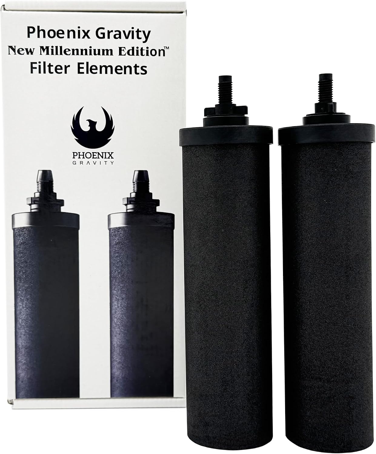 Berkey - Phoenix Gravity New Millennium Edition Filter Elements -NSF 42/372- NMCL Endorsed Replacement in Lieu of Black Berkey Elements BB9-2 Set of 2