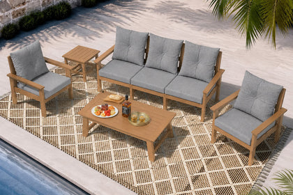 Five-seater outdoor sofa