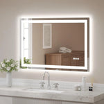 LED Bathroom Mirror with Lights Backlit 48x32 Inches