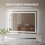 LED Bathroom Mirror with Lights Backlit 48x32 Inches
