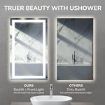 LED Bathroom Mirror with Lights Backlit 48x32 Inches