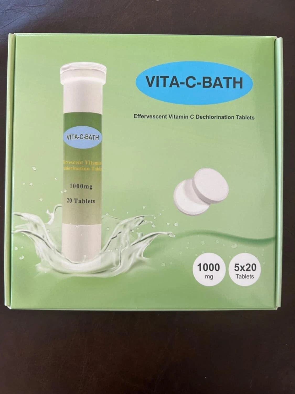 Vitamin C Bath Dechlorination Tablets Effervescent Vitabath (90 Packs)