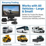 Wireless RV Backup Camera System 7'' 1080P HD Monitor Night Vision Waterproof