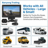 Wireless RV Backup Camera System 7'' 1080P HD Monitor Night Vision Waterproof