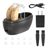 Pair Rechargeable Digital Invisible Hearing Aids Sound Voice Amplifier Mini BTE