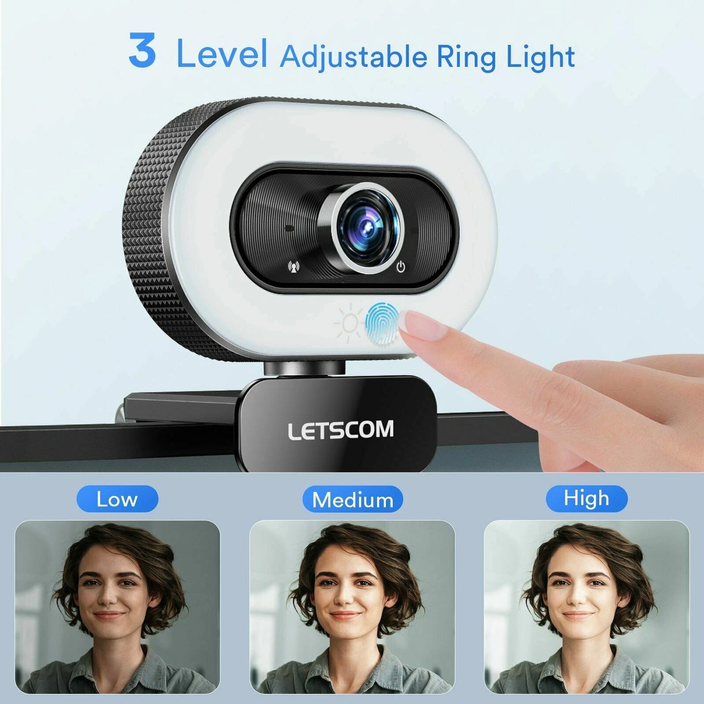 1080P HD Webcam with Built-In Microphone