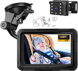 Baby Car Camera, 4.3" HD Night Vision Car Baby Monitor with Camera, Safety Seat
