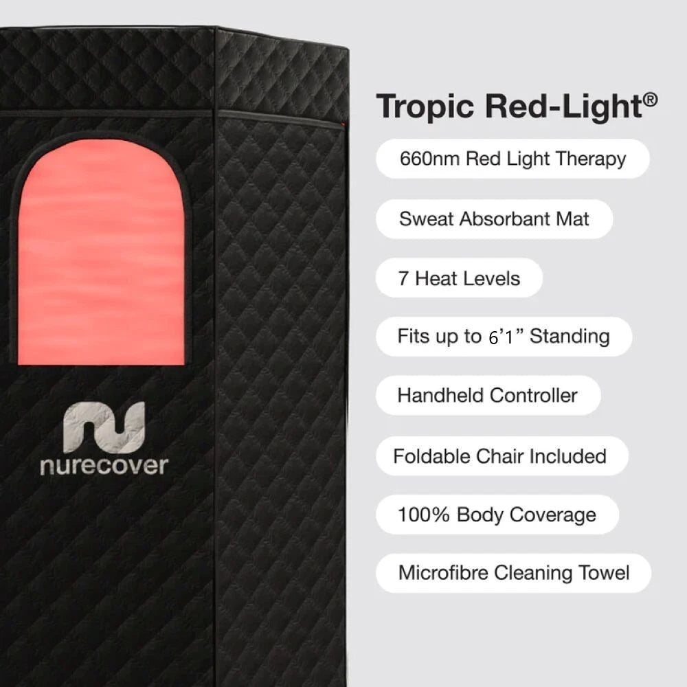 Infrared Sauna Portable Steam Sauna with Red Light Folding Chair Remote Control