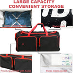28 Inch Dance Bag with Garment Rack Rolling Duffel Wheels for Travel Black