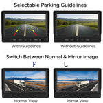 Wireless RV Backup Camera System 7'' 1080P HD Monitor Night Vision Waterproof