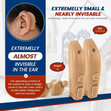 Pair Rechargeable Digital Invisible Hearing Aids Sound Voice Amplifier Mini BTE