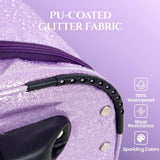 Dance Bag with Garment Rack Rolling Duffel Wheels for Travel Purple