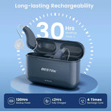 Pair Rechargeable Digital Invisible Hearing Aids Sound Voice Amplifier Mini BTE