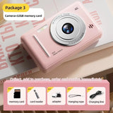 Digital Camera 32GB HD 1080P 50MP 2.4'' LCD Screen 16X Zoom Anti-Shake PINK