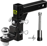 Adjustable Trailer Hitch 2 Inch Receiver Drop Hitch 9 1/2 Inch Drop Rise YATM