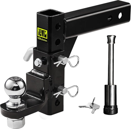 Adjustable Trailer Hitch 2 Inch Receiver Drop Hitch 9 1/2 Inch Drop Rise YATM
