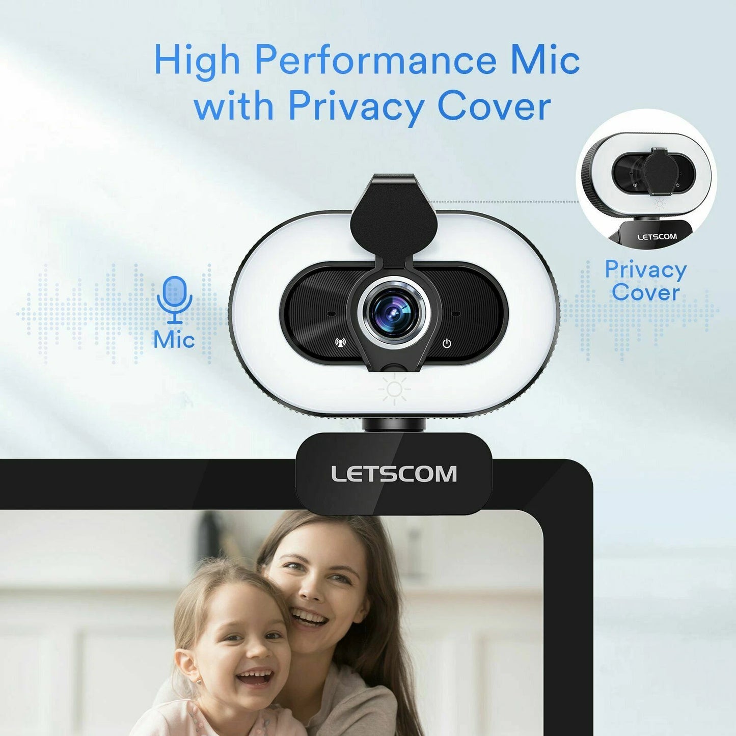 1080P HD Webcam with Built-In Microphone