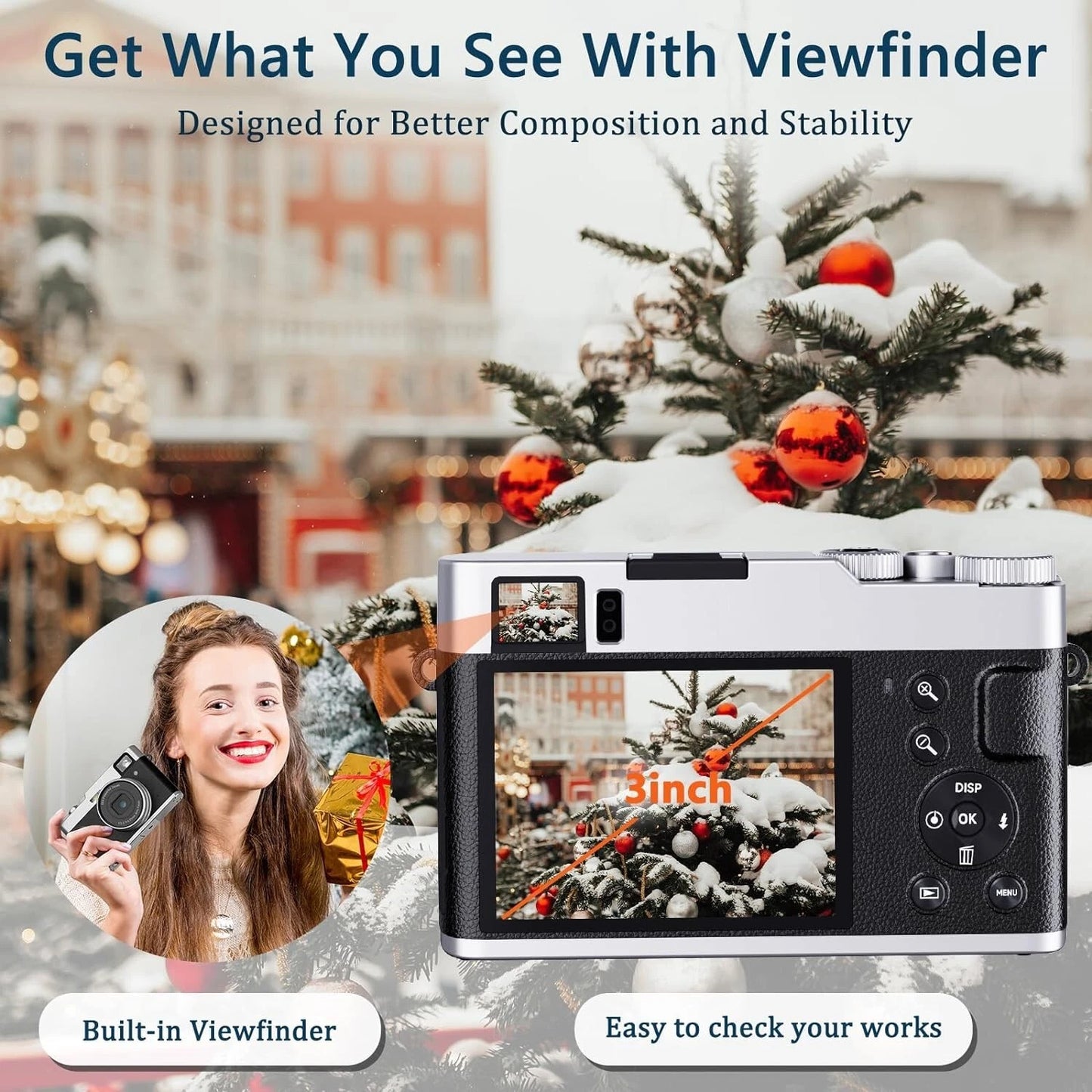 4K Digital Camera 48MP with Wi-Fi & App Control